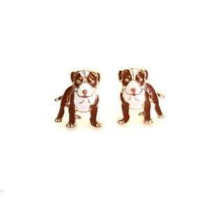 Pitbull enamel stud earrings
